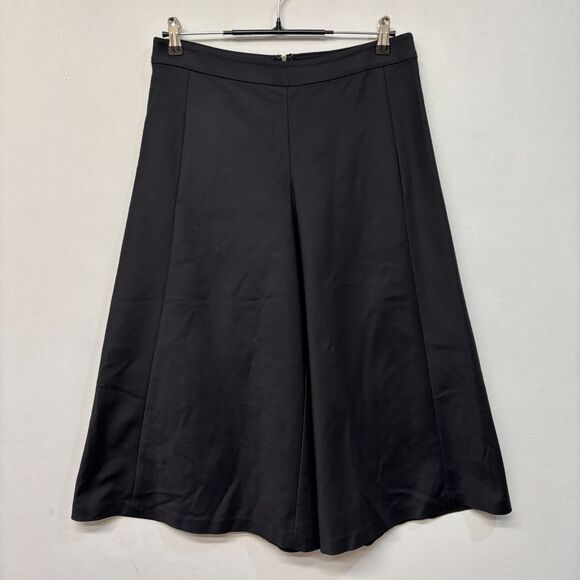 Tracy Reese Women Capri Cropped Wide Leg Pants Size 6 Black C024 -10 - Picture 1 of 16